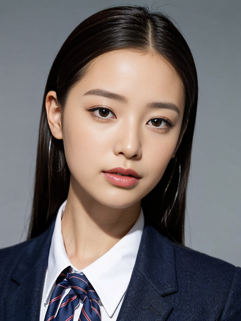 04105-39872133-1girl, solo,(best quality),(masterpiece_1.1), full body, looking_at_viewer, school uniform, neck_ribbon, cute, clear facial skin.png